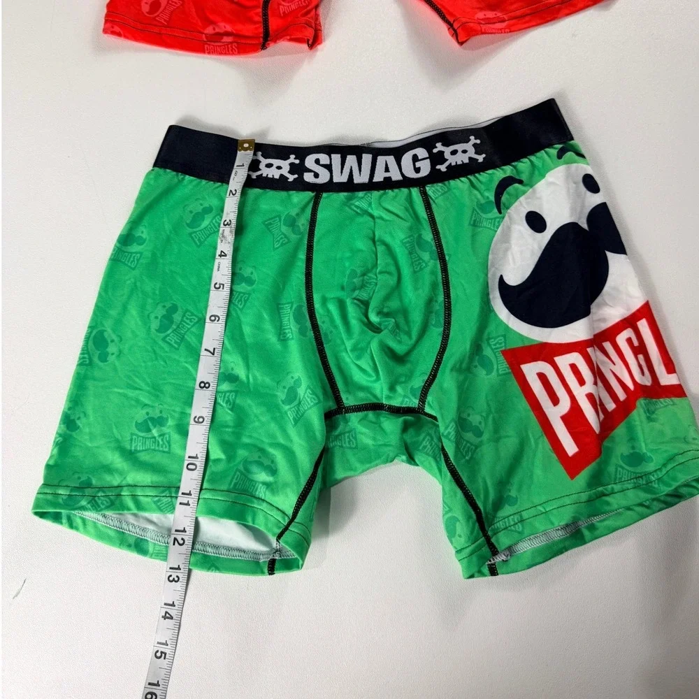 Pringles SWAG Boxer Briefs Boys Medium Green‎ Graphic Stretch Underwear NWOT